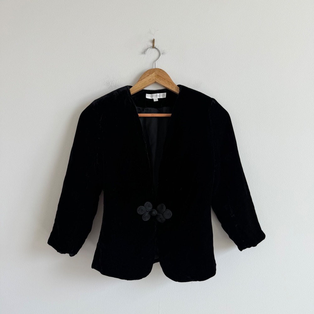 Vintage Y2K Preston and‎ York Black Velvet Blazer